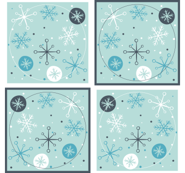 Christmas coasters snowflake patterns collection - TenStickers
