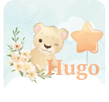 Personalizable coasters whimsical lion with star - TenStickers