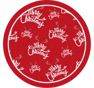 Christmas coasters festive red celebration - TenStickers
