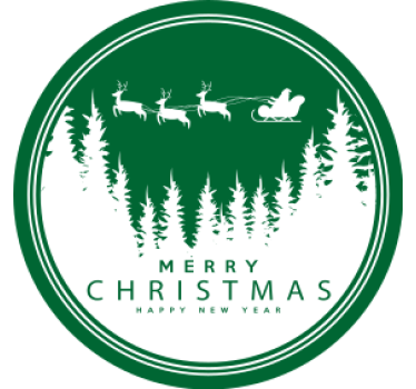 Christmas coasters festive santa sleigh design - TenStickers