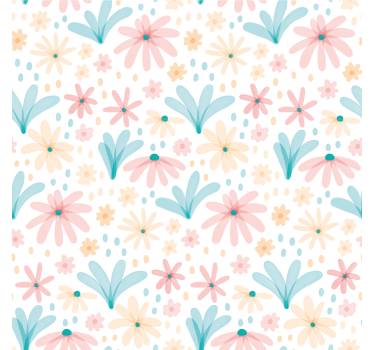 Floral patterned motif coasters - TenStickers