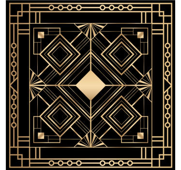 Coasters with geometric pattern and gold accents - TenStickers