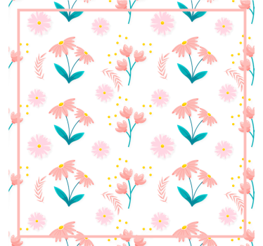 Floral pattern design coasters - TenStickers