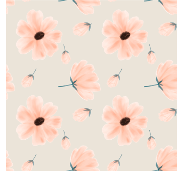 Floral pattern with soft petals coasters - TenStickers