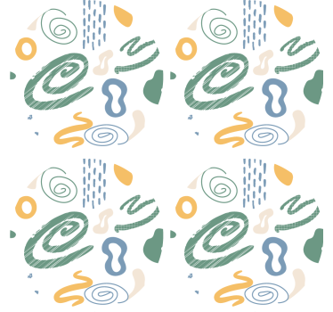 Coasters with abstract swirl designs - TenStickers