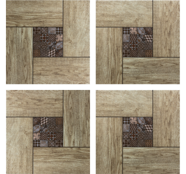 Tile coasters with wooden texture design - TenStickers