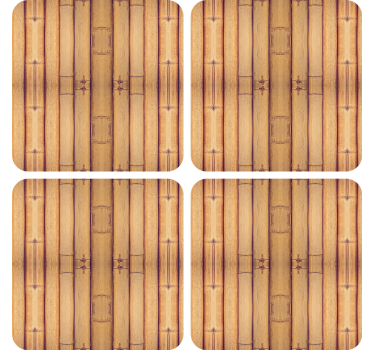 Bamboo textured surface coasters - TenStickers