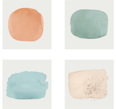 Watercolor color swatches coasters - TenStickers