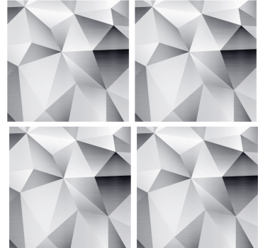 Coasters with geometric metallic design - TenStickers