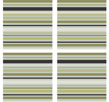 Green and black striped pattern coasters - TenStickers