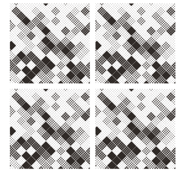 Geometric dot pattern coasters - TenStickers
