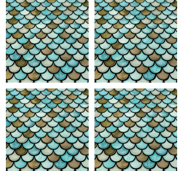 Coasters with scalloped layered effect - TenStickers