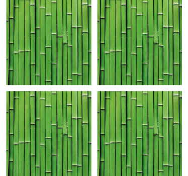 Bamboo texture pattern coasters - TenStickers
