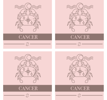 Personalizable coasters cancer zodiac symbol - TenStickers