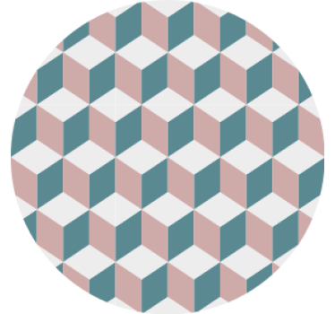 Pastel colored cubes modern drink coaster - TenStickers