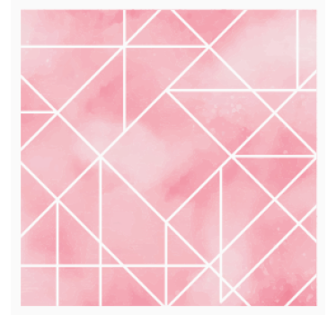 Coasters in geometric pink pattern - TenStickers