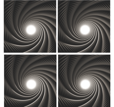 Coasters with fluid spiral design - TenStickers