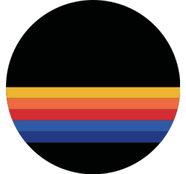 Coasters colorful striped circular design - TenStickers