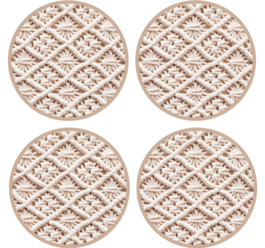 Coasters with intricate crochet design - TenStickers