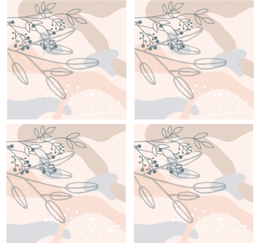 Floral abstract patterns coasters - TenStickers