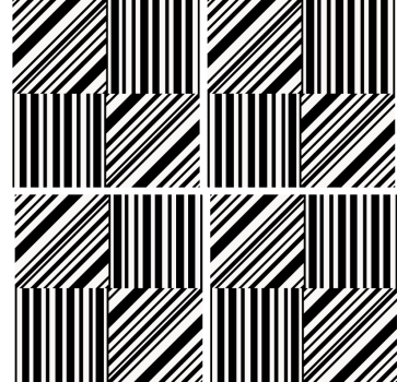 Coasters striped pattern squares - TenStickers