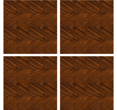 Chevron pattern wood coasters - TenStickers