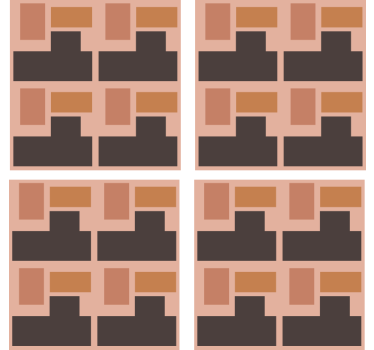 Coasters geometric block arrangement coasters - TenStickers