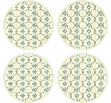 Coasters with intricate circular designs - TenStickers
