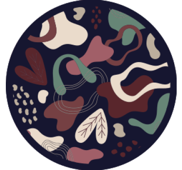 Coasters with organic shapes design - TenStickers