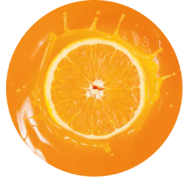 Orange juice image coaster - TenStickers