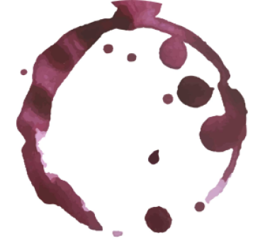 Red wine stains drink coaster - TenStickers