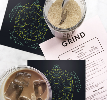 Abstract Geometric Turtle Coaster - TenStickers