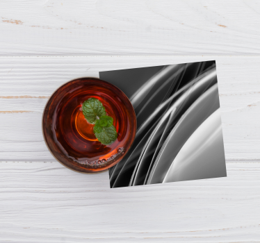 Abstract wave pattern coasters - TenStickers