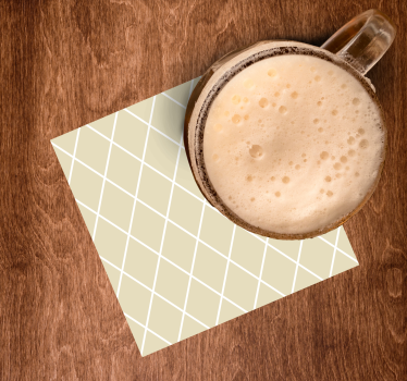 Beer mats diagonal pattern coaster - TenStickers