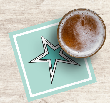 Beer mats with star graphic accent - TenStickers