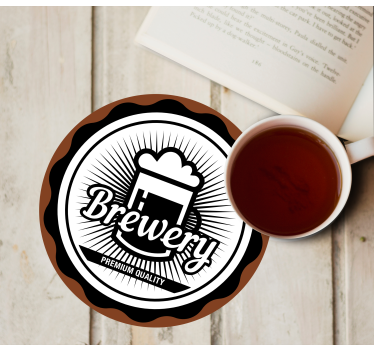 Brewery premium quality emblem beer mats - TenStickers