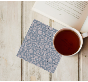 Christmas coasters winter floral design - TenStickers
