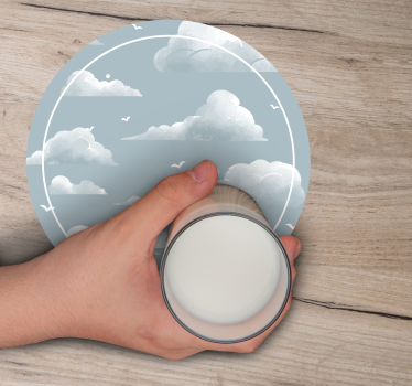 Cloudy sky pattern coasters - TenStickers