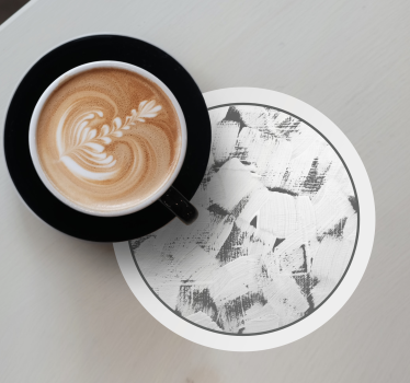 Coasters abstract monochrome brushstrokes - TenStickers