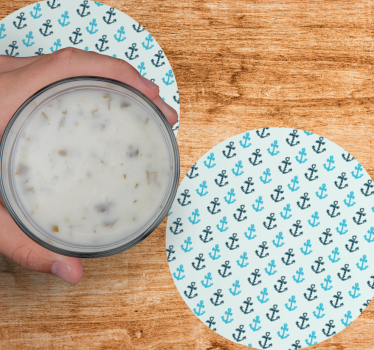 Coasters anchor pattern design - TenStickers