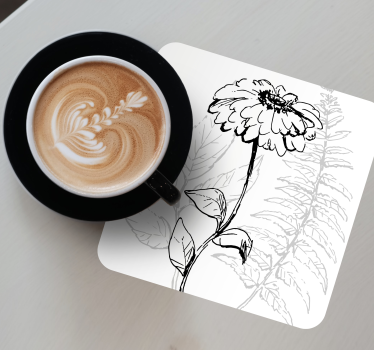 Coasters botanical line art design - TenStickers