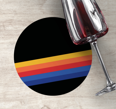 Coasters colorful striped circular design - TenStickers