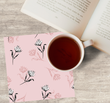 Coasters floral design in gentle colors - TenStickers