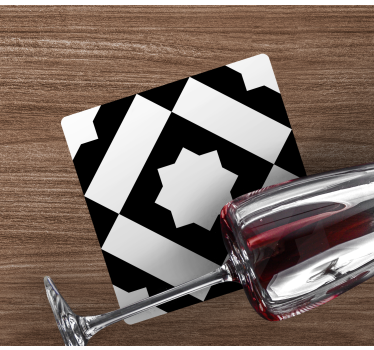 Coasters geometric black pattern - TenStickers