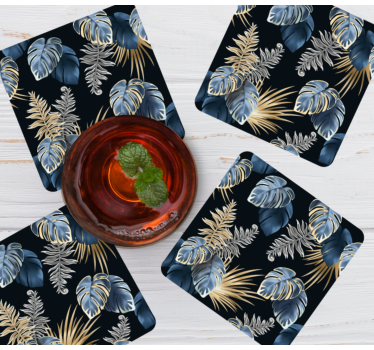 Coasters lush tropical foliage coasters - TenStickers
