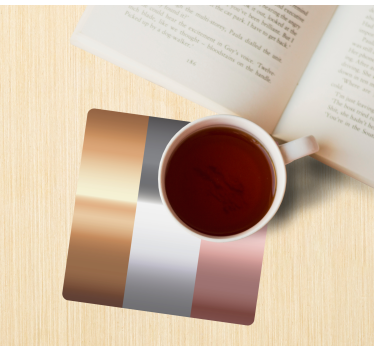 Coasters metallic gradient stripes - TenStickers