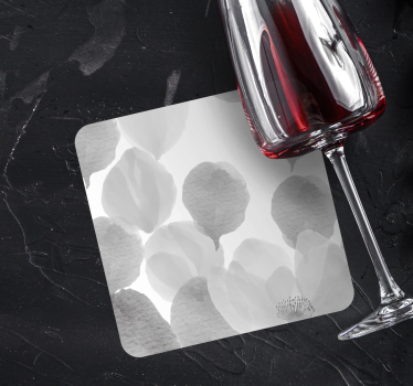 Coasters soft gray petals - TenStickers