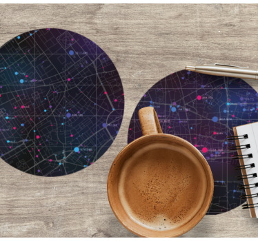 Coasters with abstract map design - TenStickers
