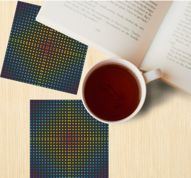 Coasters with colorful dotted pattern - TenStickers