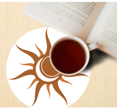Coasters with curved sun symbol design - TenStickers
